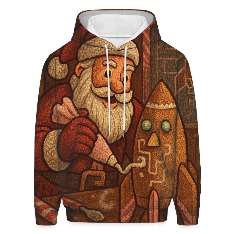Gingerbread Mechanist Santa lightweight hoodies