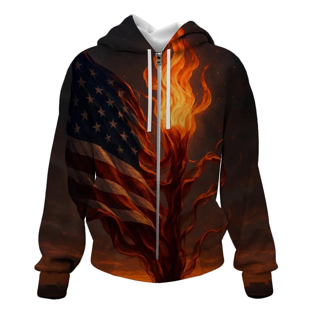 Liberty Flame Banner premium hoodies
