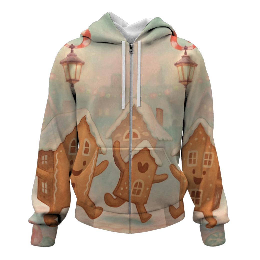 Gingerbread House Street Party premium hoodies