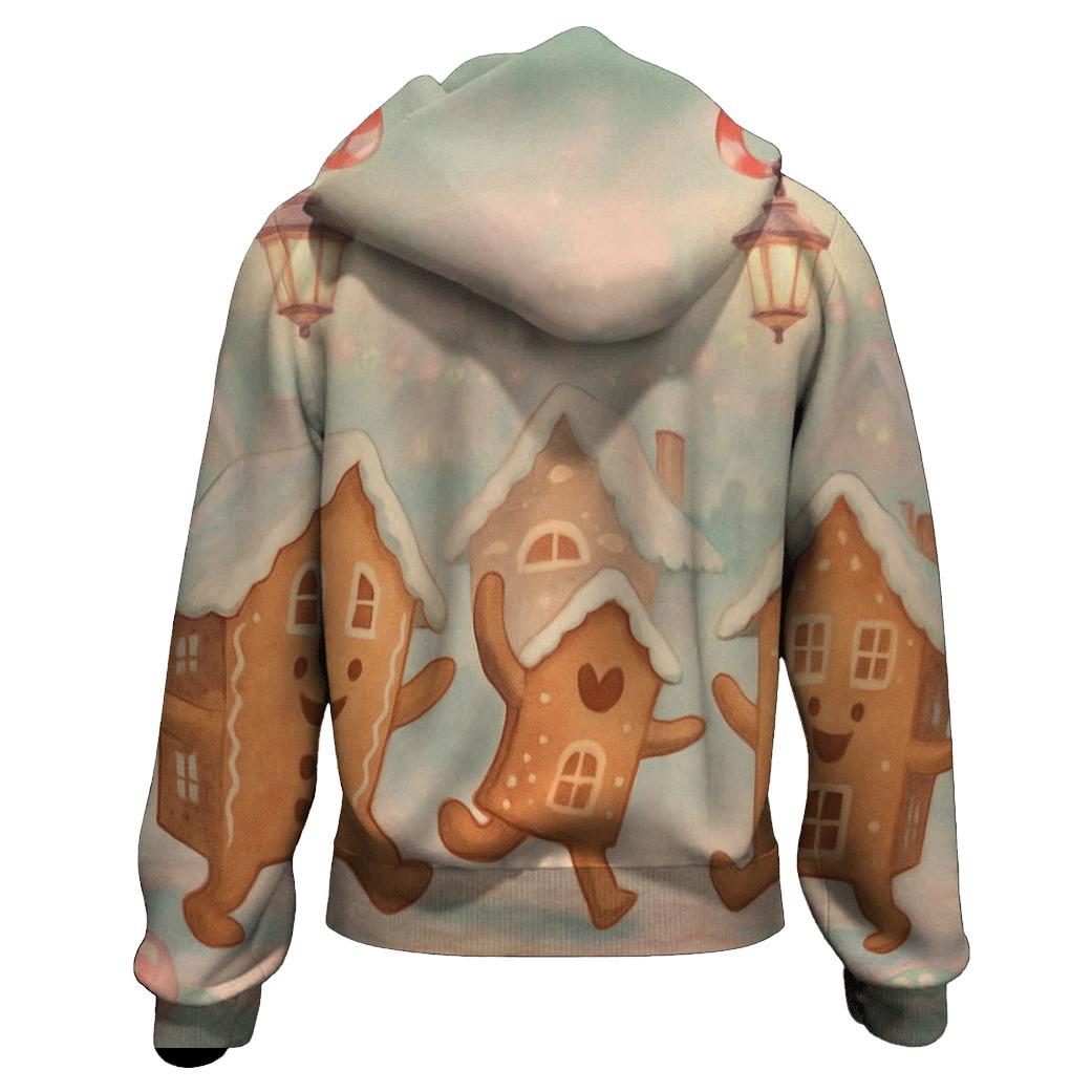 Gingerbread House Street Party premium hoodies