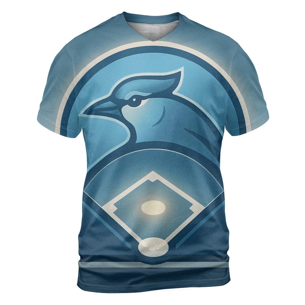Skyline Soar Blue Jays Badge unique graphic print tees