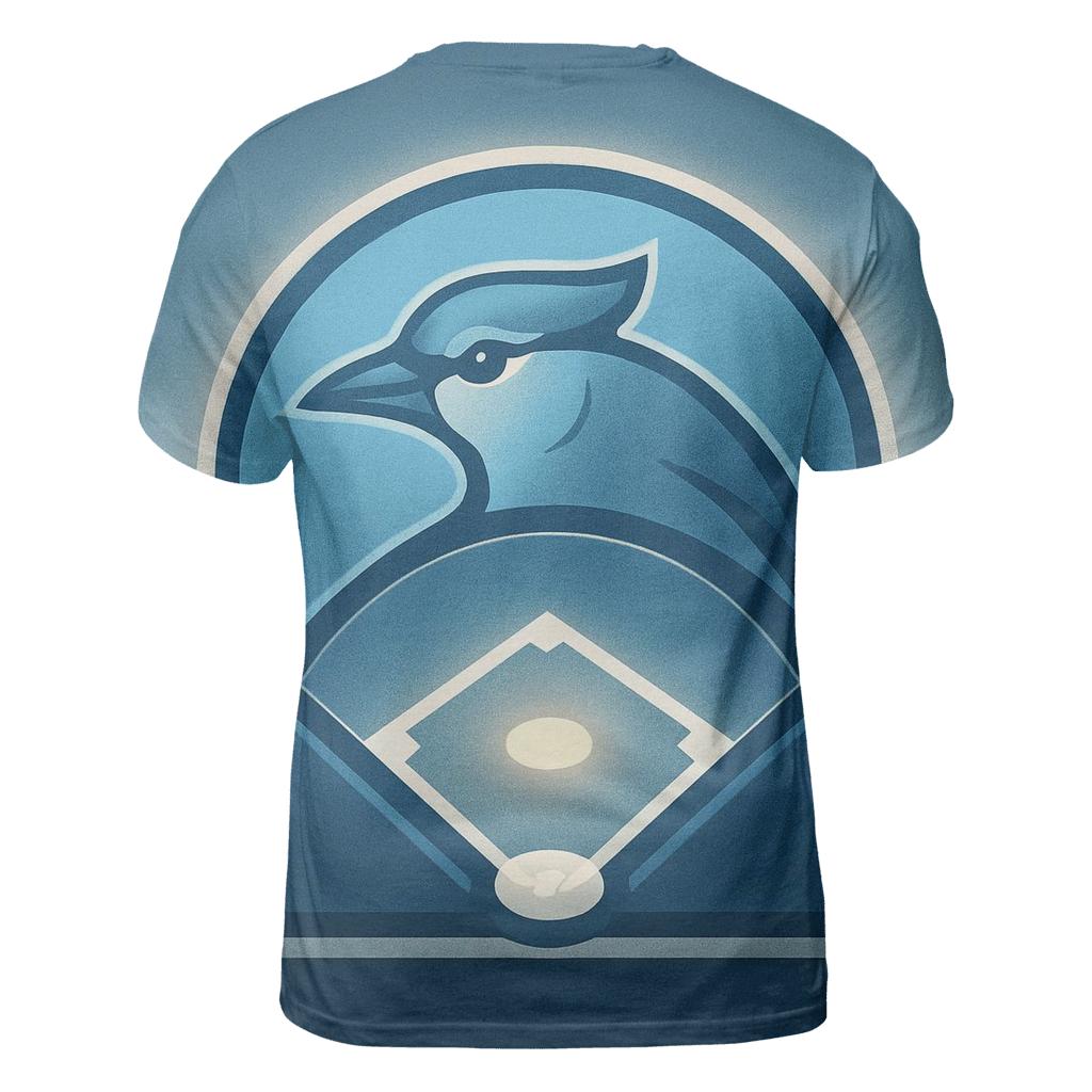 Skyline Soar Blue Jays Badge unique graphic print tees