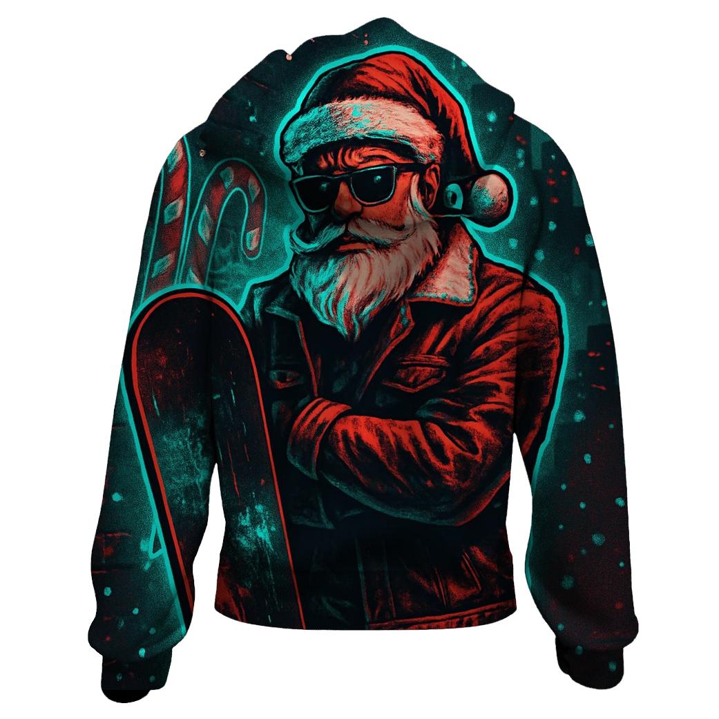 Streetwise Night Rider Santa designer hoodies