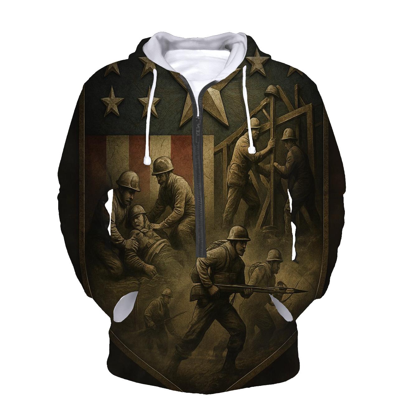 Heritage Shield Flag Mosaic hoodies fashion