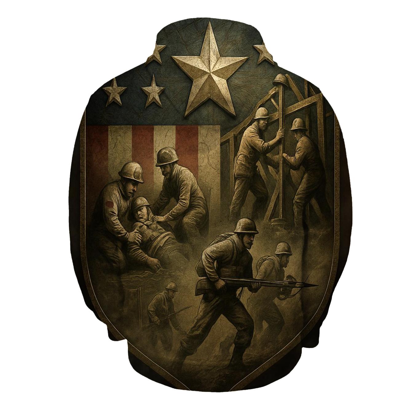 Heritage Shield Flag Mosaic hoodies fashion