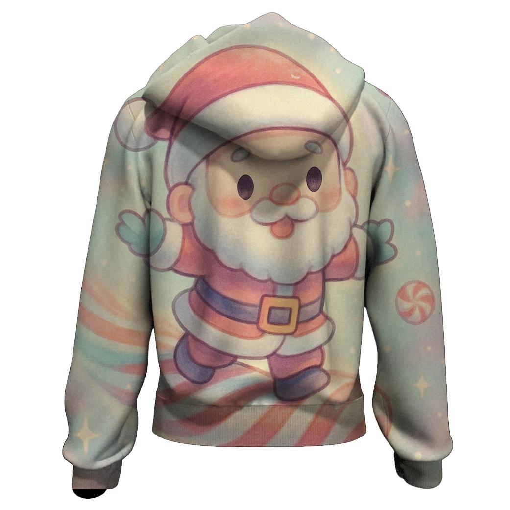 Chibi Candied Comet Santa printed hoodies