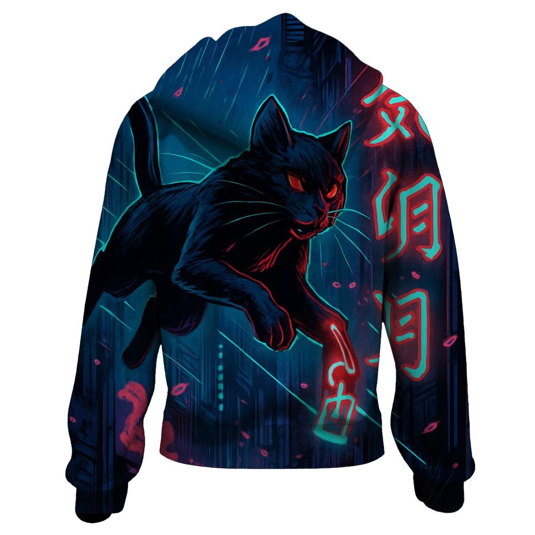 Phantom Alley Ninja Cat printed hoodies