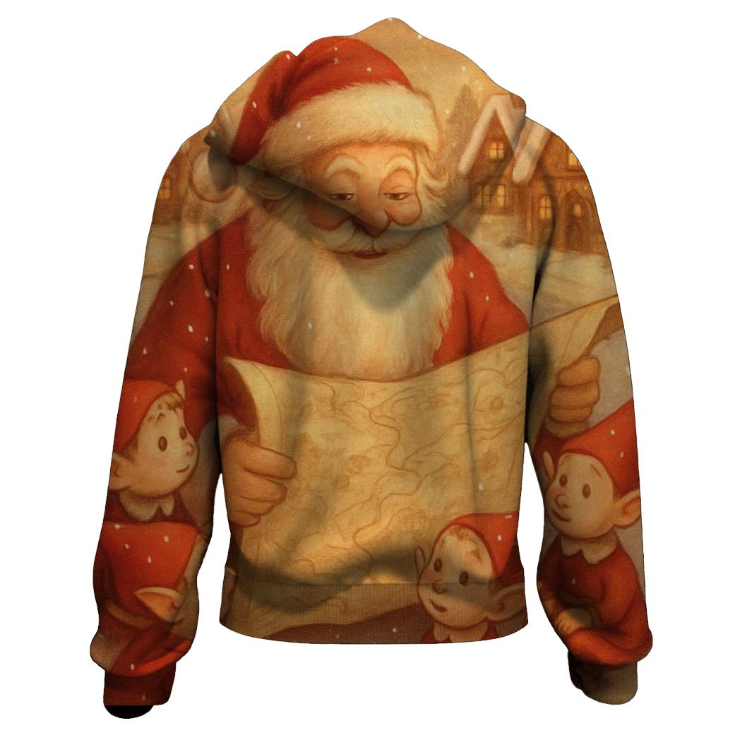 Frosted Storybook Santa hoodies fashion