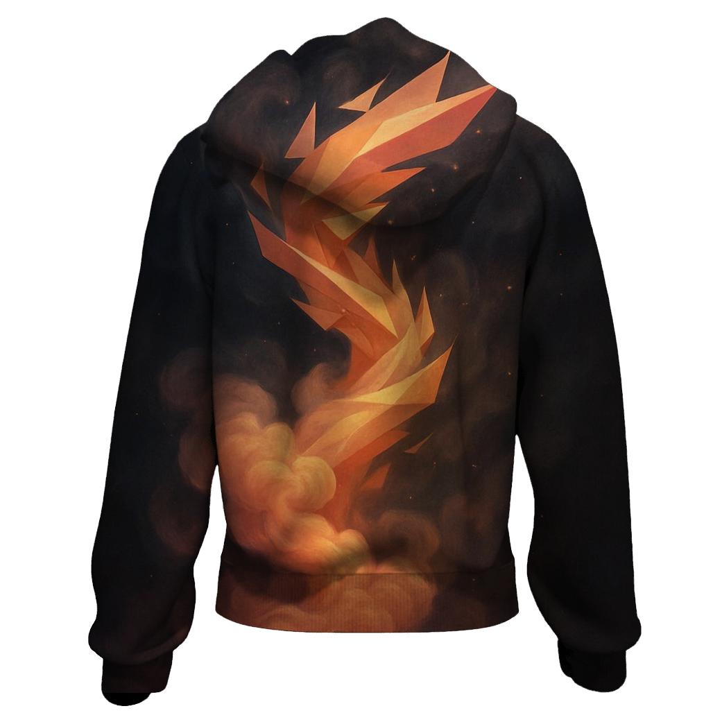 Chromatic Smoke Spiral heavyweight hoodies