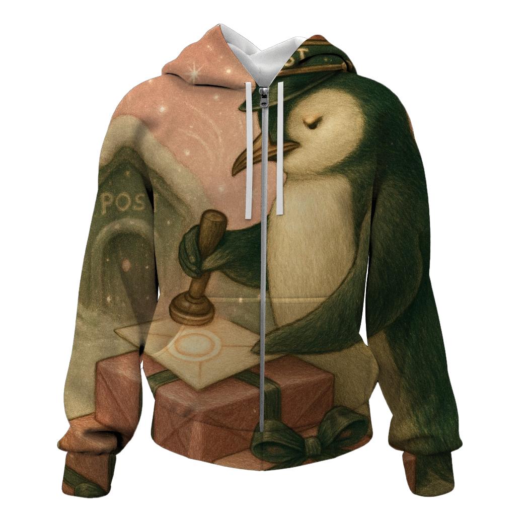 North Pole Postmaster Penguin hoodie designs