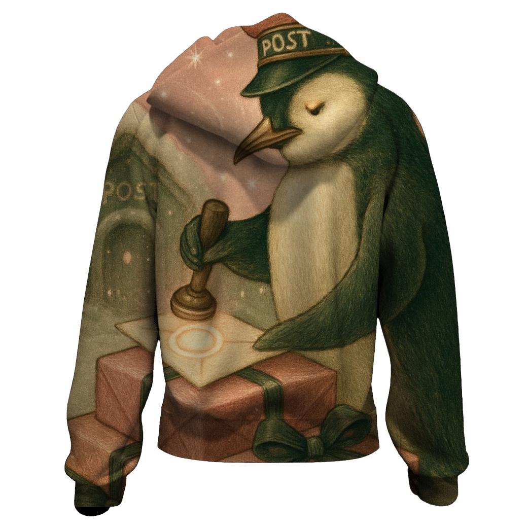 North Pole Postmaster Penguin hoodie designs