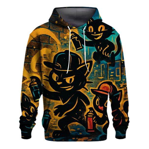 Rooftop Graffiti Crew Cats embroidered hoodies