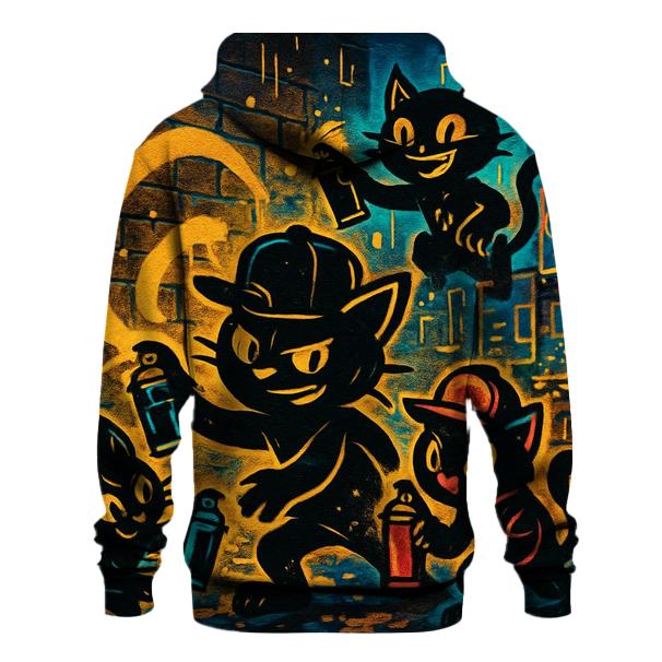 Rooftop Graffiti Crew Cats embroidered hoodies