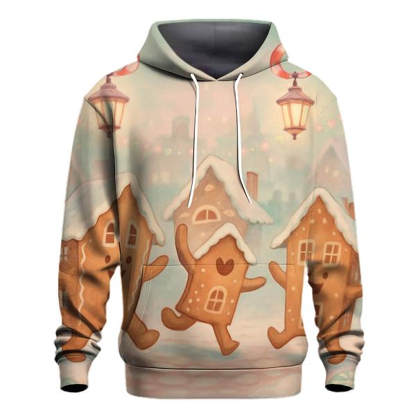 Gingerbread House Street Party zip-up hoodies