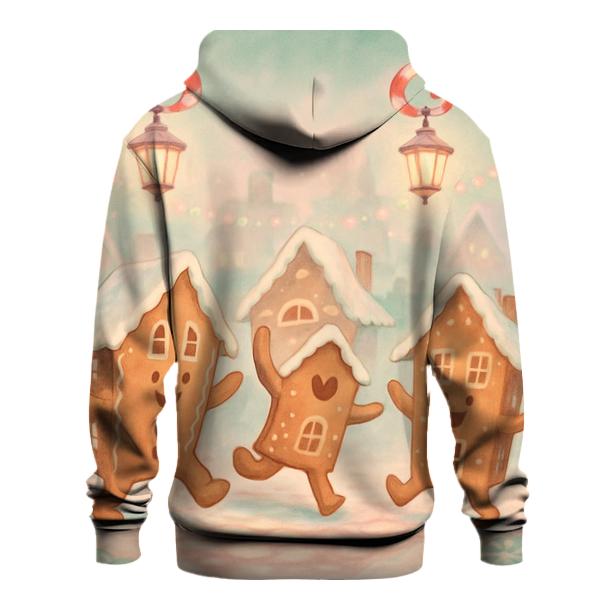Gingerbread House Street Party zip-up hoodies