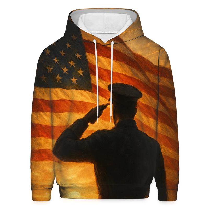 Salute At Rising Banner custom hoodies