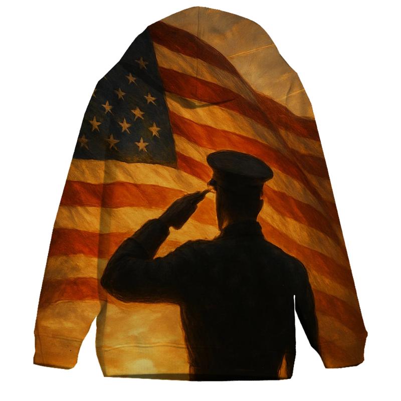 Salute At Rising Banner custom hoodies