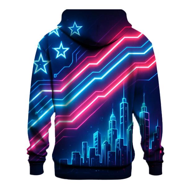 Neon Freedom Circuit heavyweight hoodies