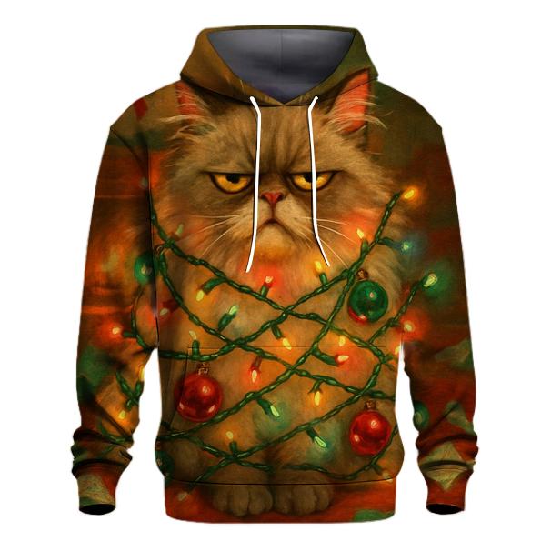 Grumpy Cat Tangled In Lights hoodie styles