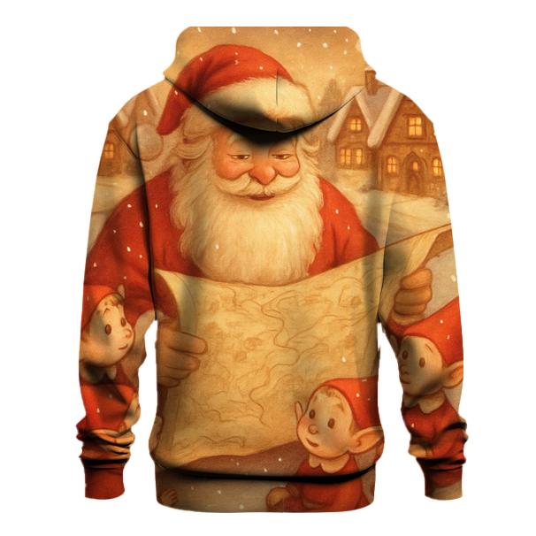 Frosted Storybook Santa heavyweight hoodies
