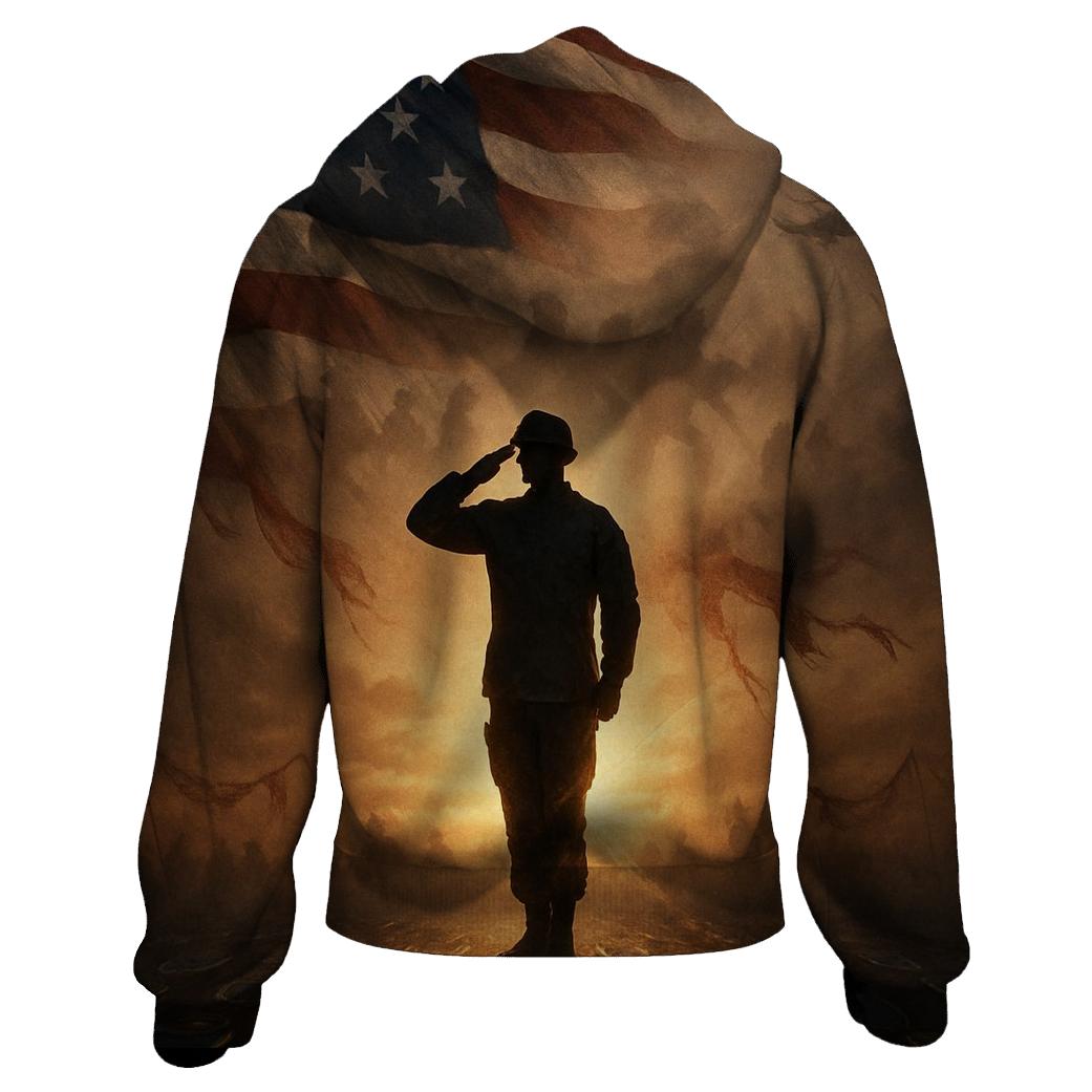 Dawn Sentinel Flag heavyweight hoodies