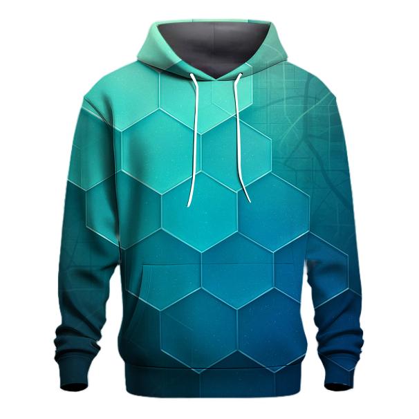 Iridescent Geo Matrix graphic hoodies
