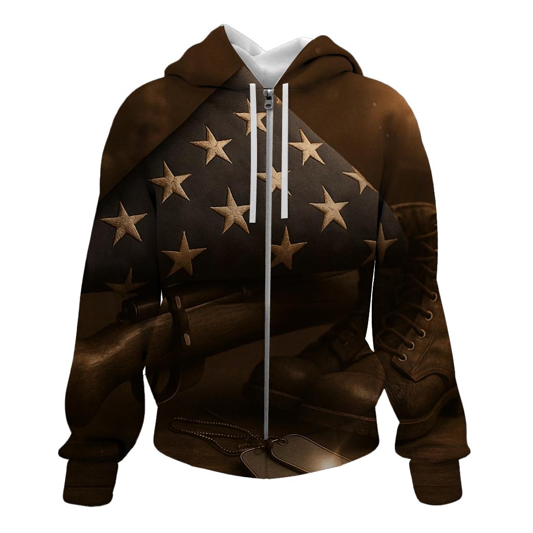 Folded Honor Stillness zip-up hoodies