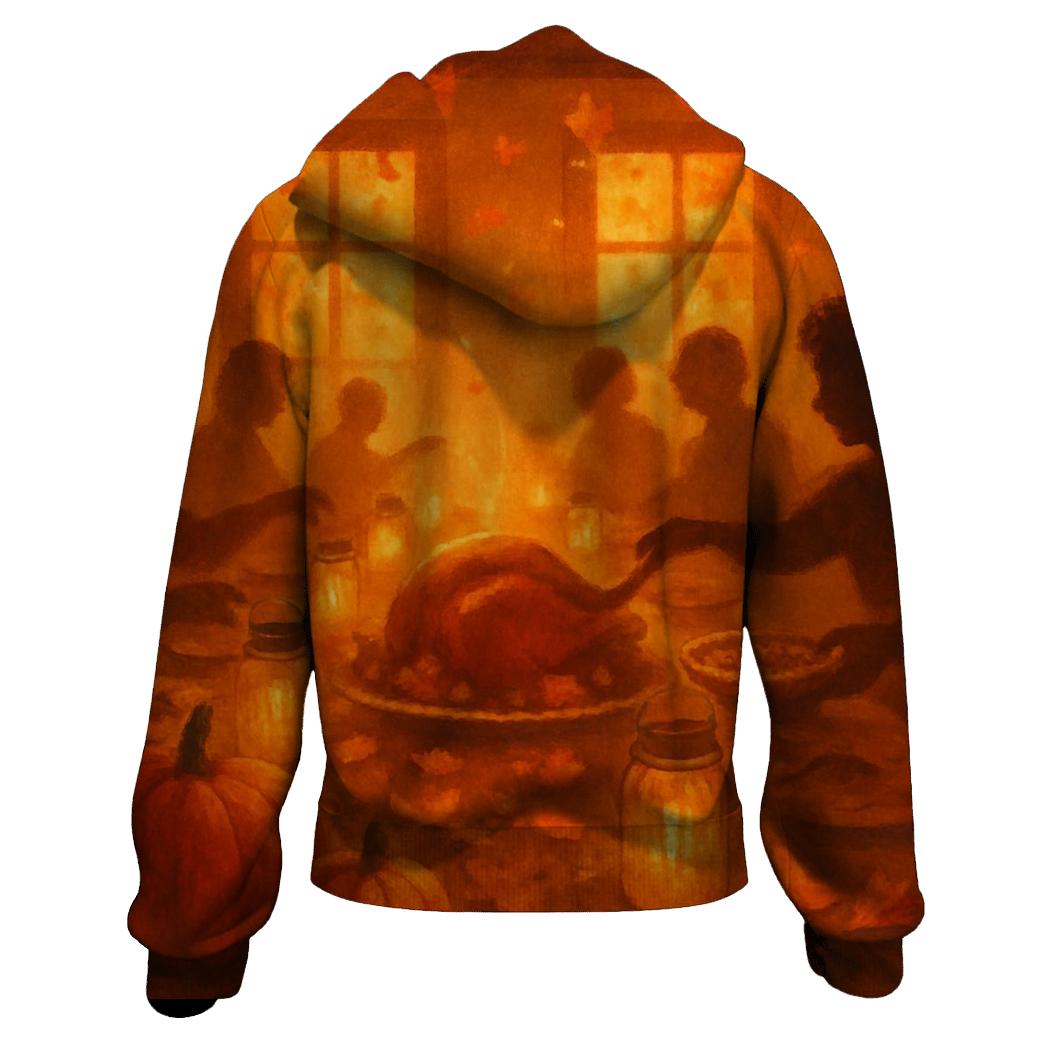 Harvest Lantern Table zip-up hoodies