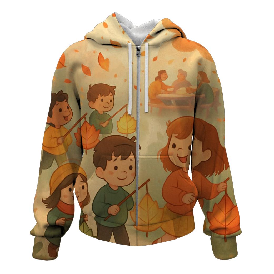 Leaf Lantern Path custom hoodies