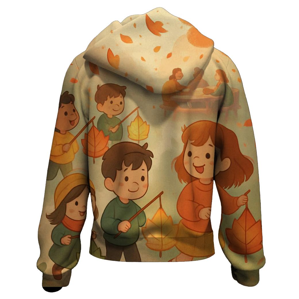 Leaf Lantern Path custom hoodies