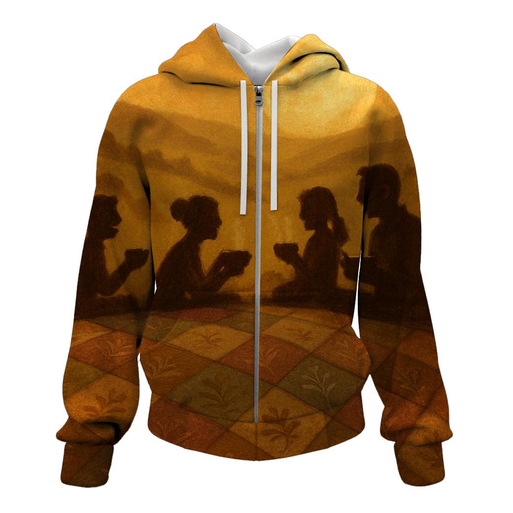 Thankful Quilt Sky printed hoodies