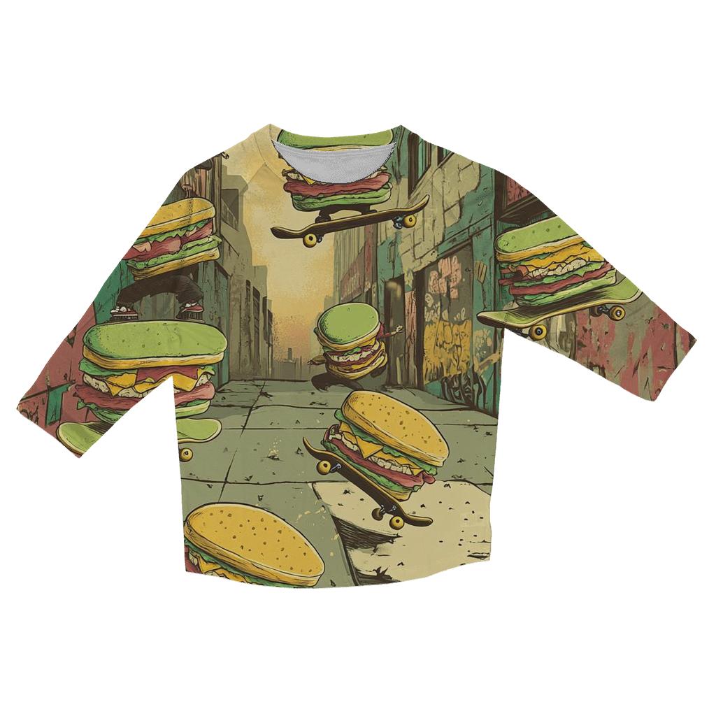 Skateboard Sandwich Syndicate personalized 3/4 sleeve tees