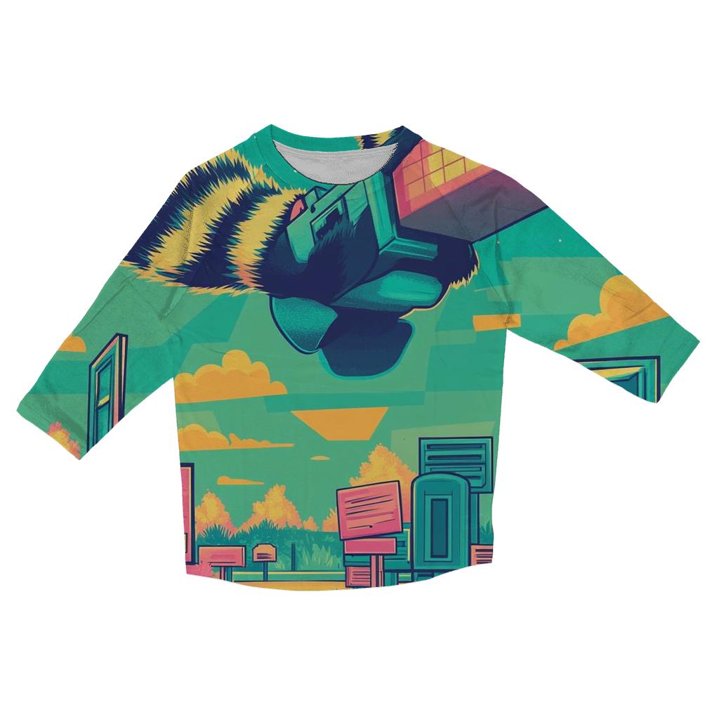 Pixel Pogo Postal Patrol fashion 3/4 sleeve shirts