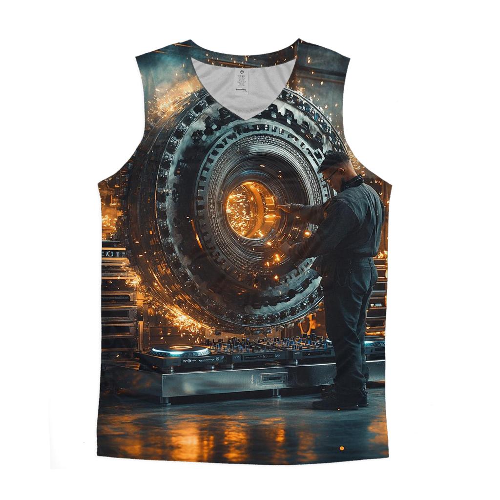 Dr Beats Garage cotton sleeveless tops