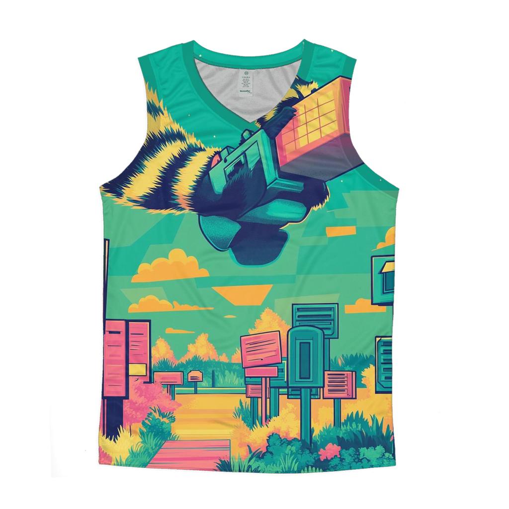 Pixel Pogo Postal Patrol custom tank tops