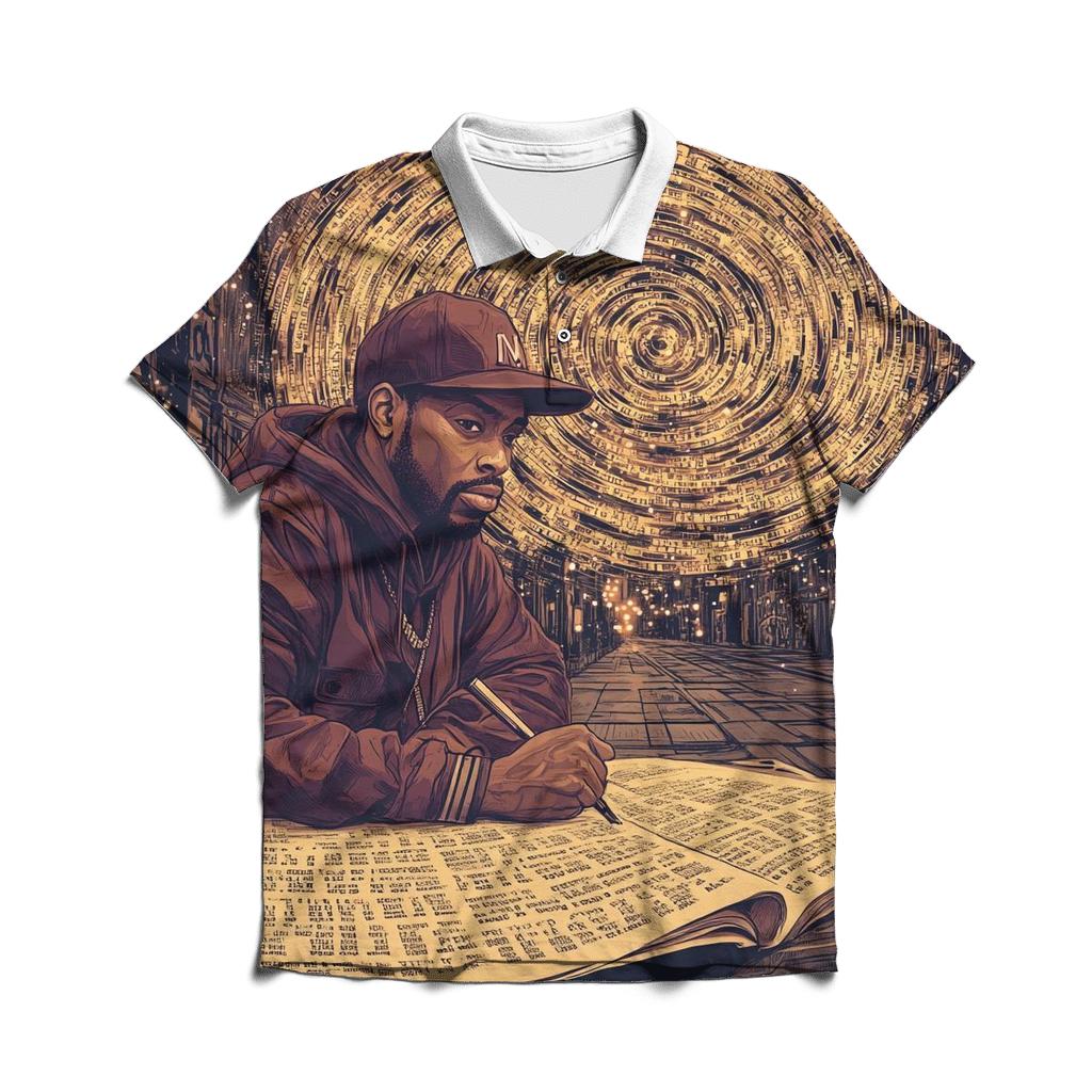 Concrete Poetry personalized polo shirts