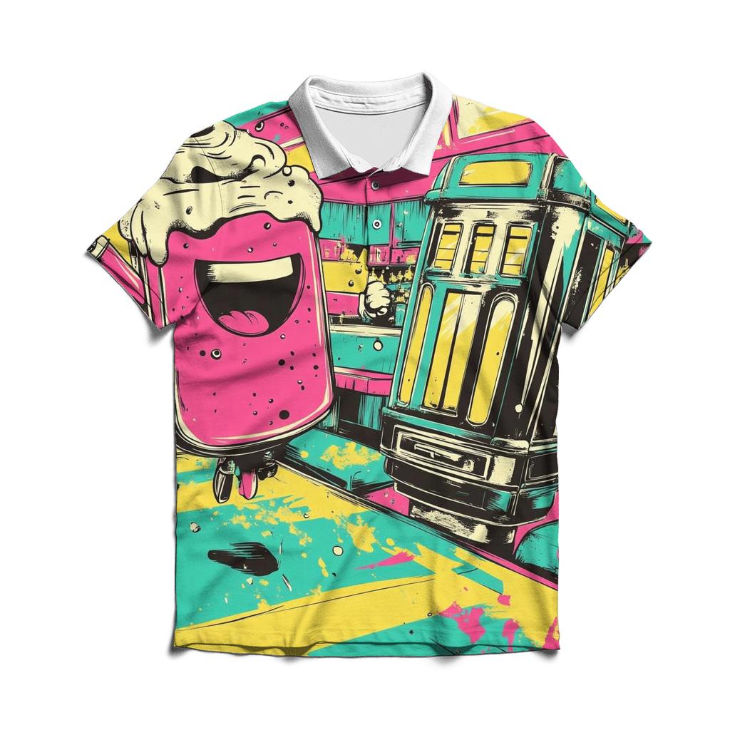 Neon Diner Ruckus personalized polo shirts