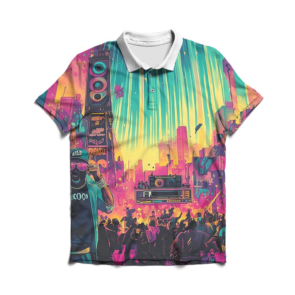 Block Party Aurora personalized polo shirts
