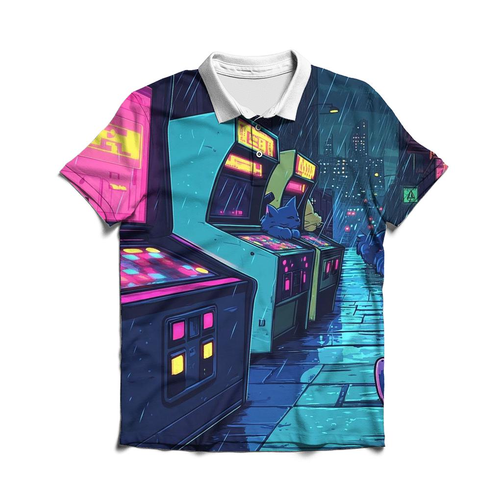 VHS Arcade Alleycats classic pique polos