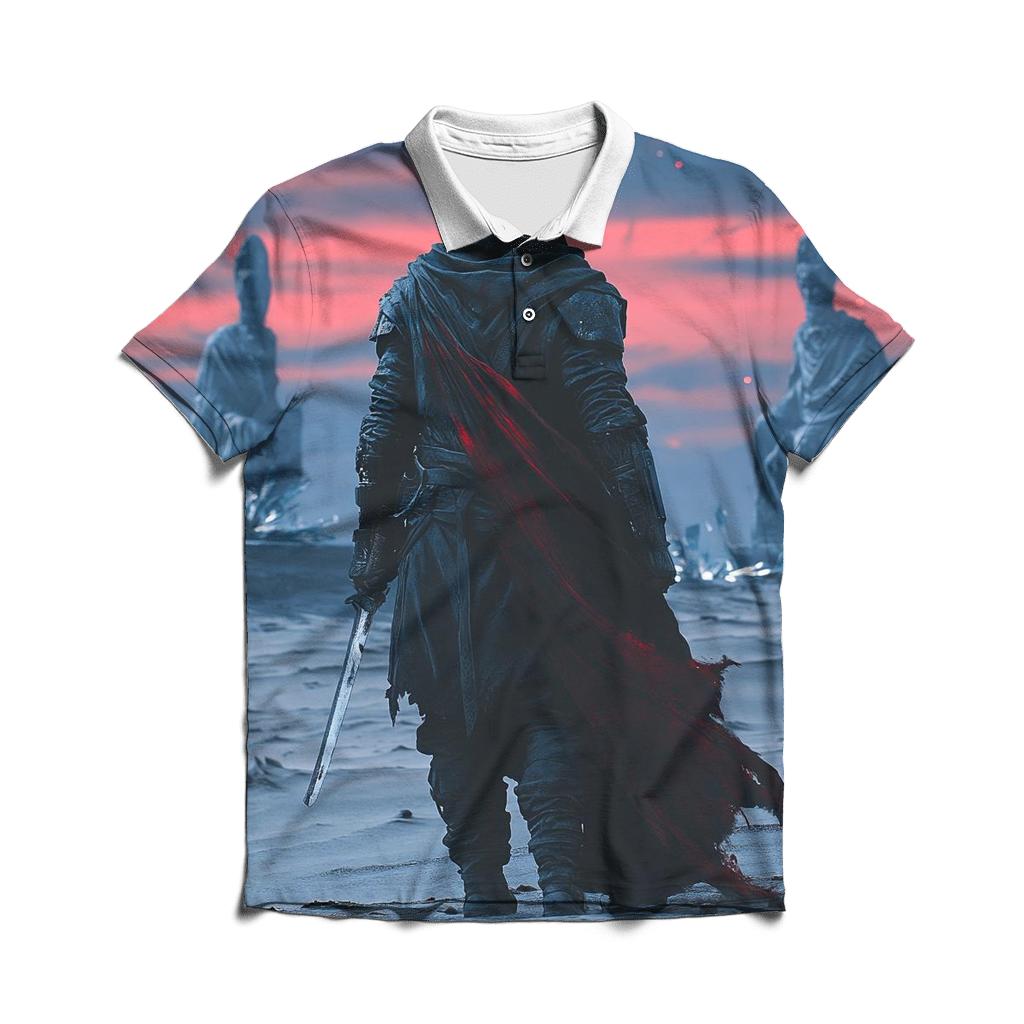 Christian Bale: Nocturnal Grief Of The God Butcher premium cotton polo shirts