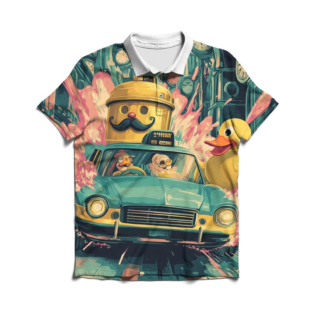 Teletoon Timewarp Taxi casual sports polo shirts
