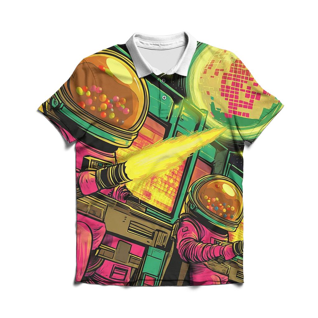 Gumball Galaxy Gamers branded logo polo shirts