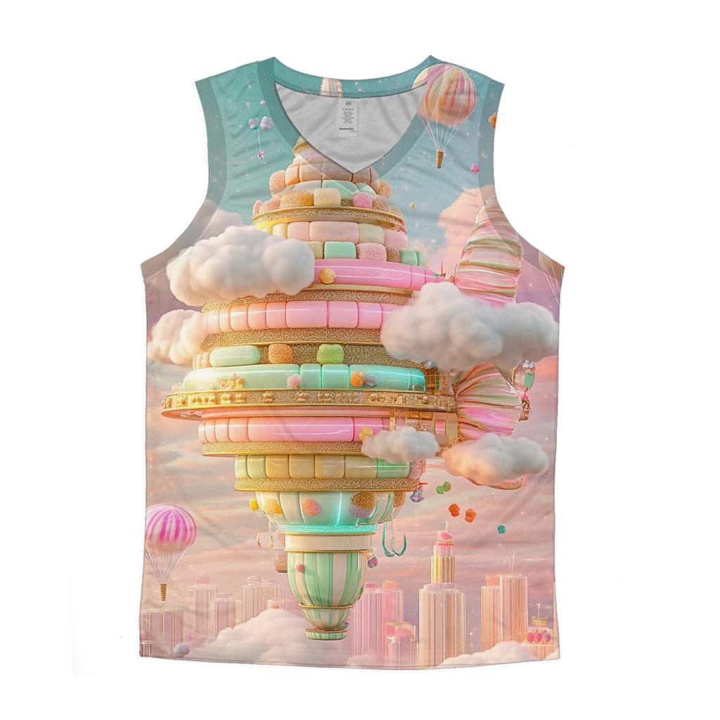 Cotton Candy Cloudship casual summer tank tops
