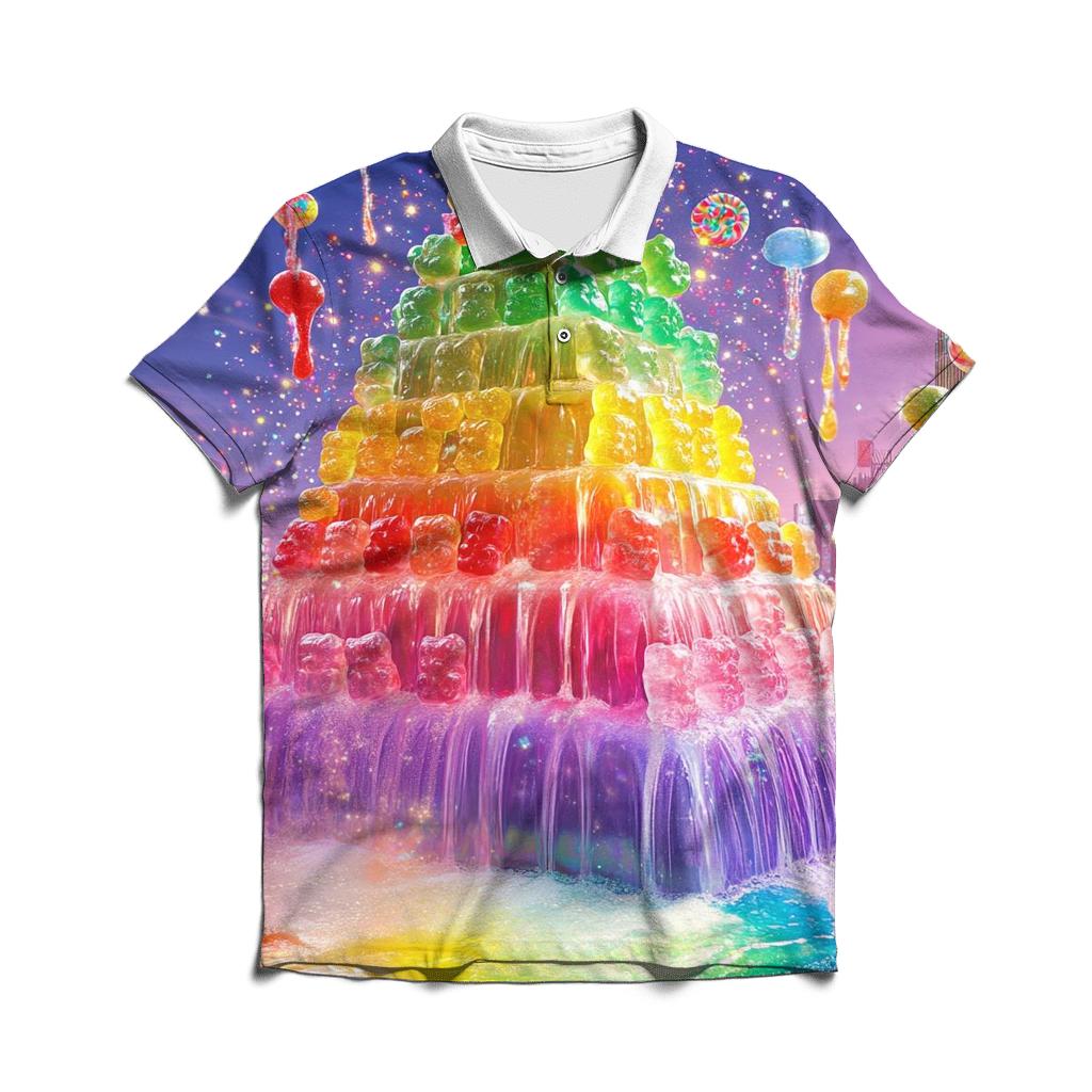 Gummy Galaxy Cascade designer slim fit polos