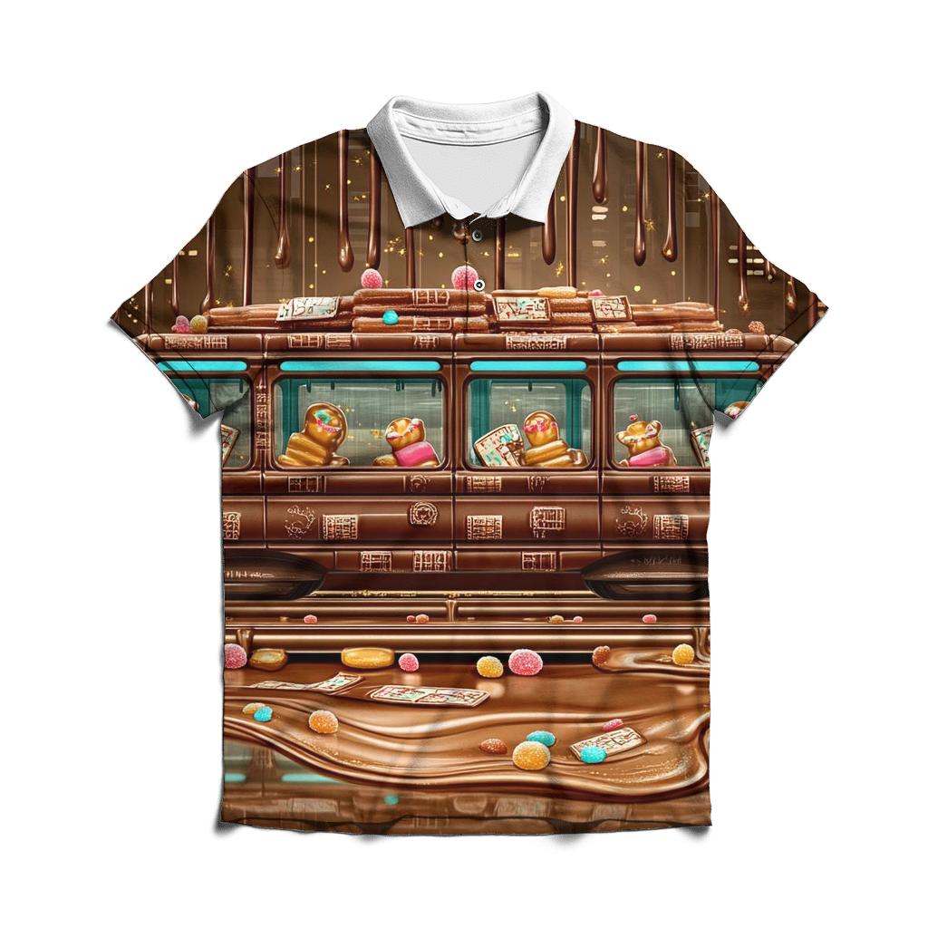 Chocolate Metro Mashup personalized polo shirts