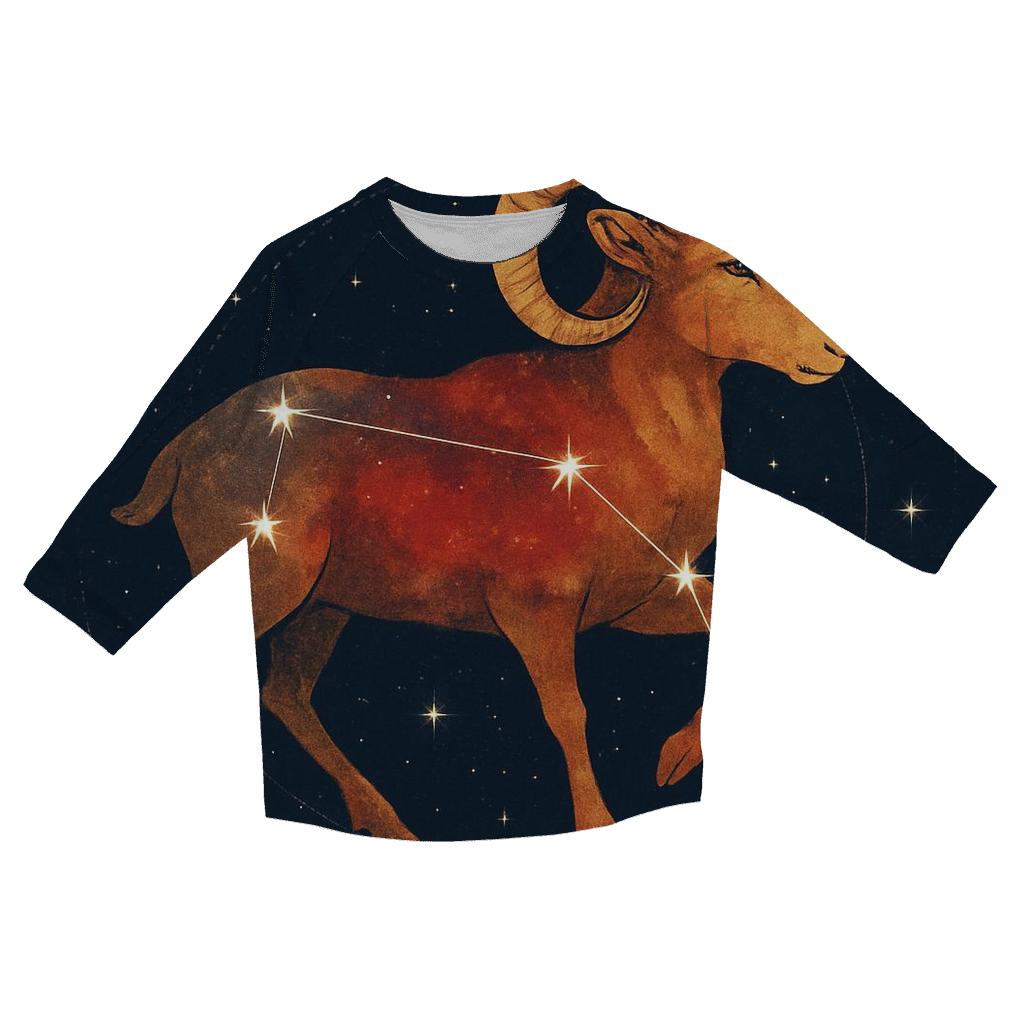 Celestial Aries Constellation Map trendy 3/4 sleeve tops