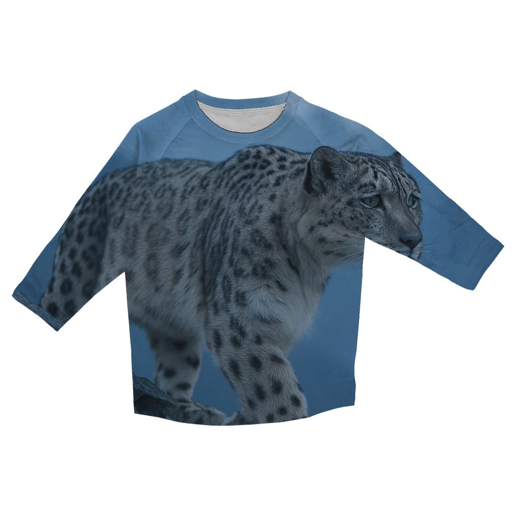 Ridge Ghost Snow Leopard designer 3/4 sleeve blouses
