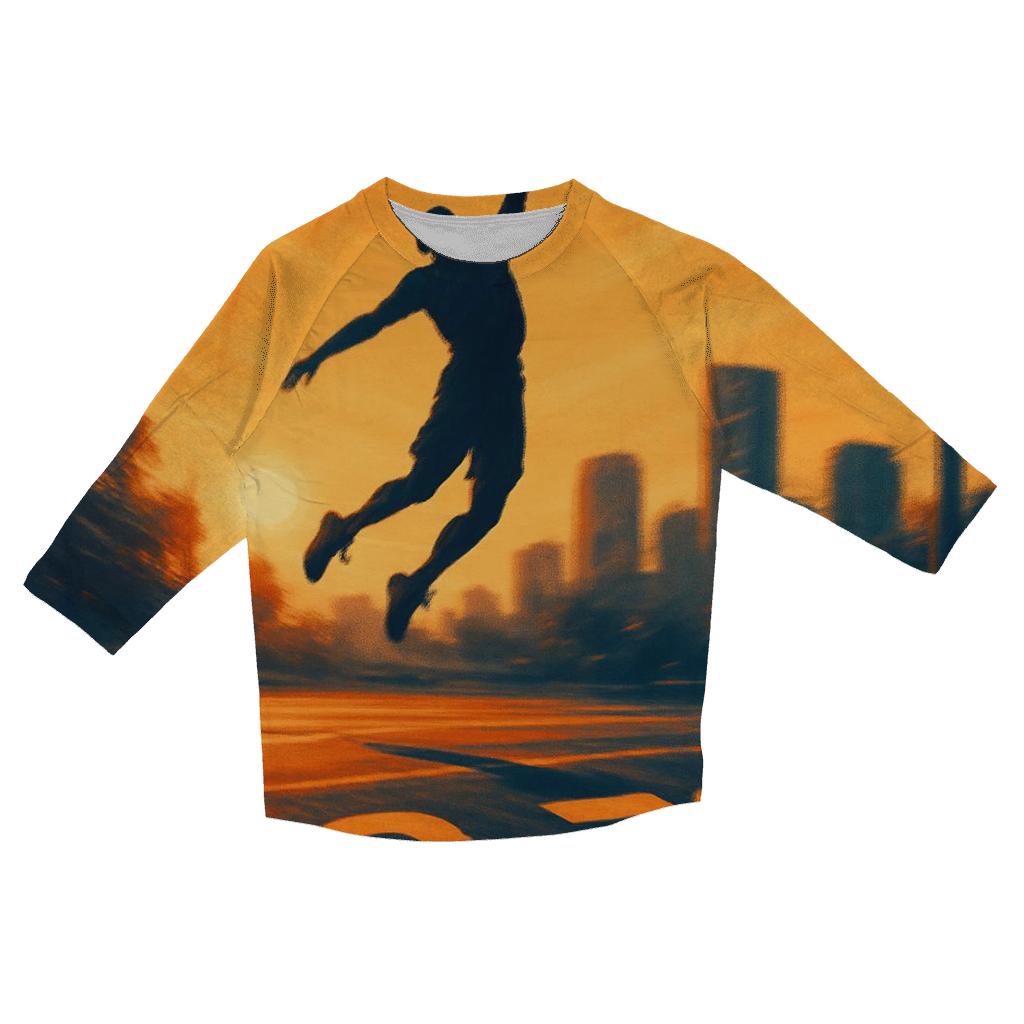 Urban Park Basketball Motion designer 3/4 sleeve blouses