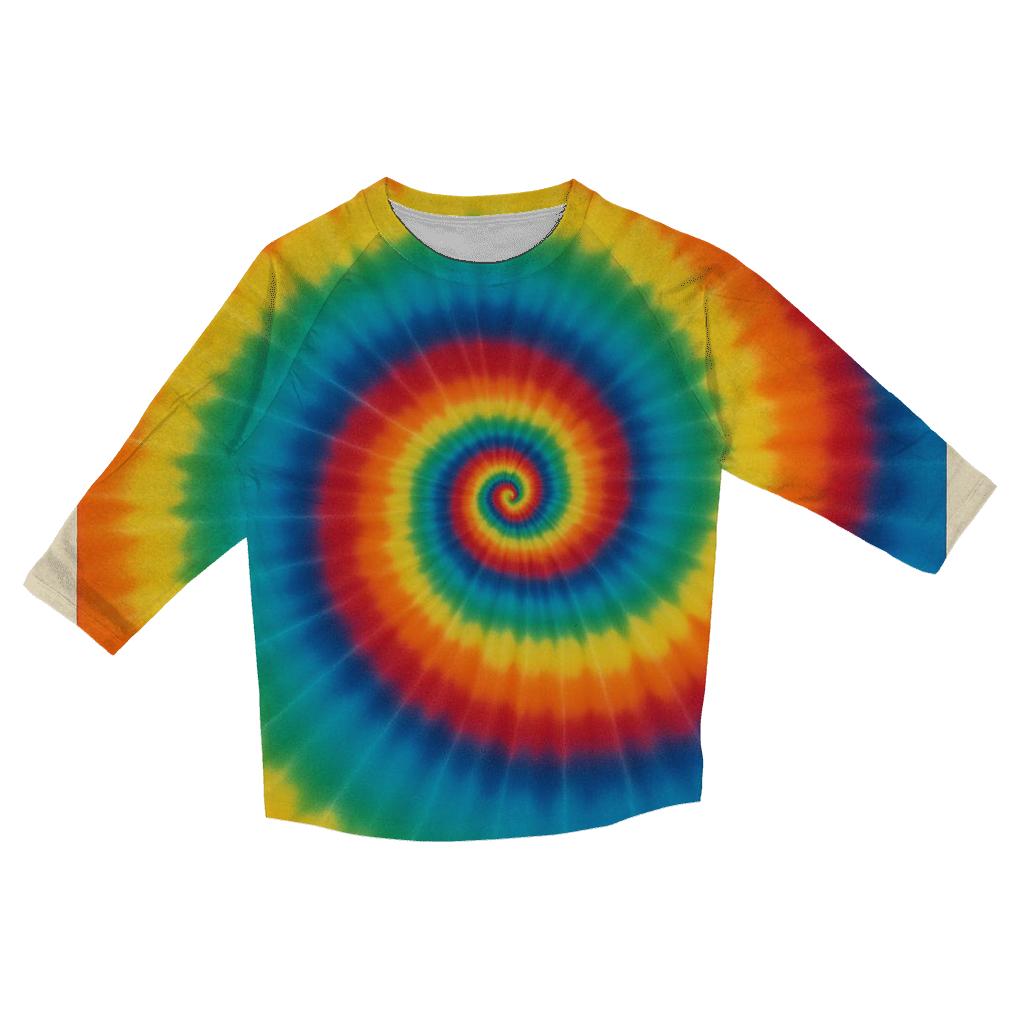 Classic Rainbow Spiral fashion 3/4 sleeve shirts
