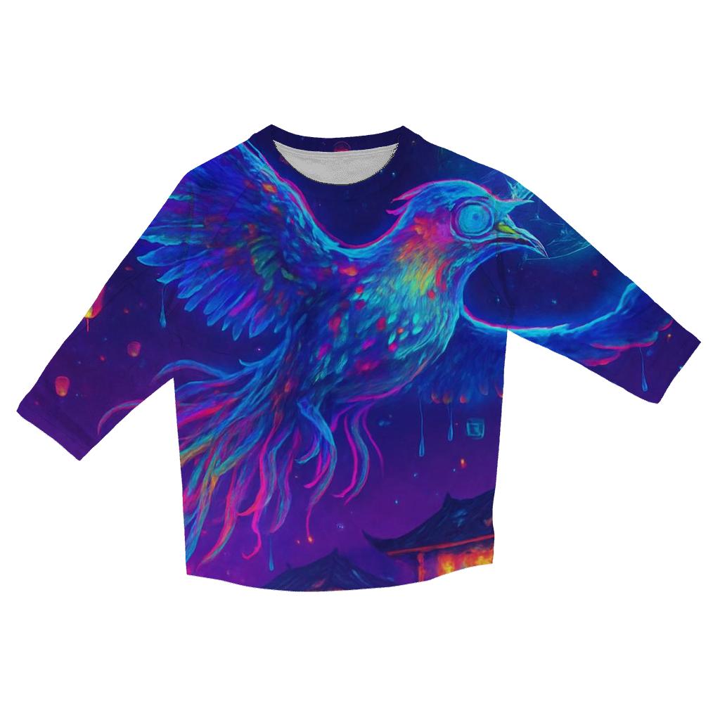 Neon Jellybird Voyager custom 3/4 sleeve shirts